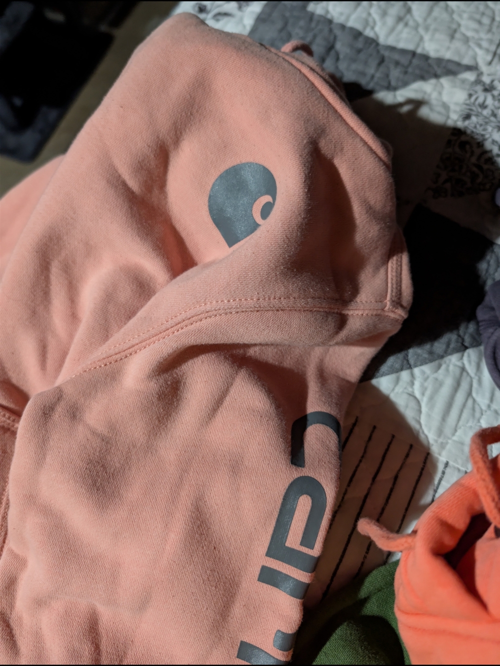 Carhartt Peach Pink Logo Hoodie